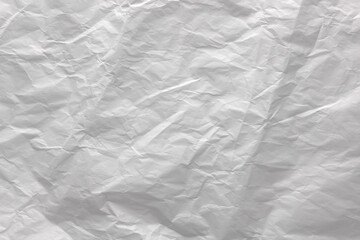 Wrinkled white wrapping paper texture