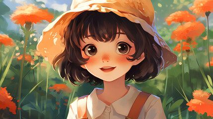 cute child. Generative AI