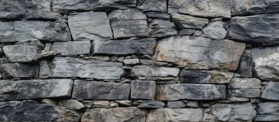 wall made of granite rock