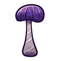 Purple Poison Mushroom - Spooky Halloween Toadstool