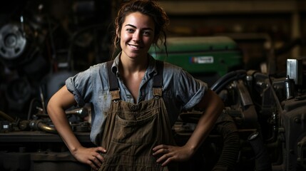 Fototapeta na wymiar Mechanic - Woman - Female Mechanic