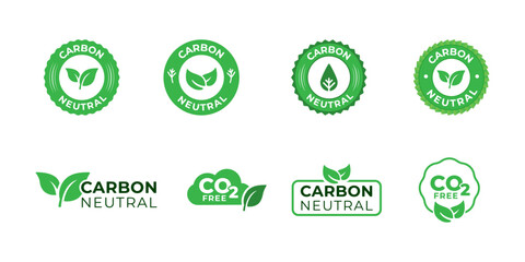 Carbon Neutral Badges, CO2 Free Badge Set