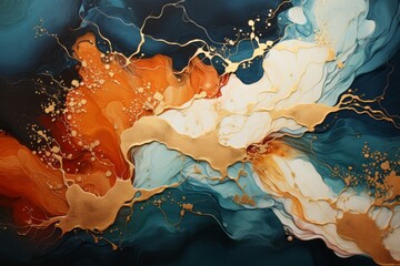 Abstract marble marbled ink painted painting texture luxury background banner - color waves painted splashes