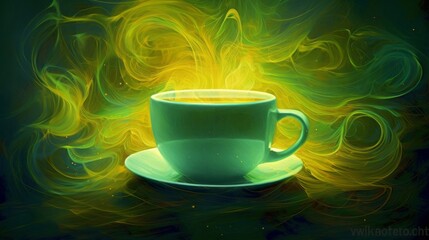 cup on the background Abstract colorful background