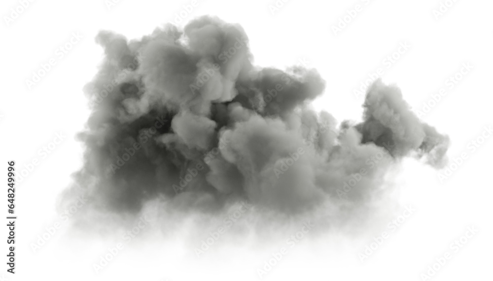 Aufkleber pollution darkness storm clouds on transparent backgrounds specials effect 3d rendering png