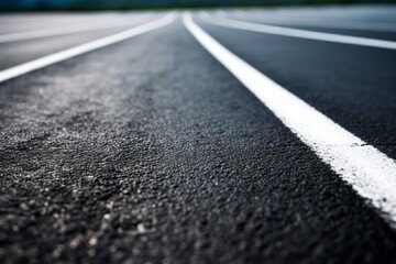 Background to place designs, detail of the asphalt texture, with white, hard and rough lines.