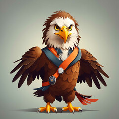 Fototapeta premium Eagle Bird Illustration AI Generative