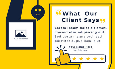 Client or customer service review feedback testimonial social media post, Customer or client service feedback review post design template