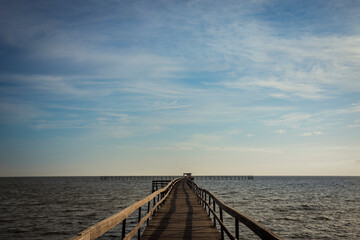 Laranjal pier in lagoa dos patos; Pelotas rio grande do sul brazil