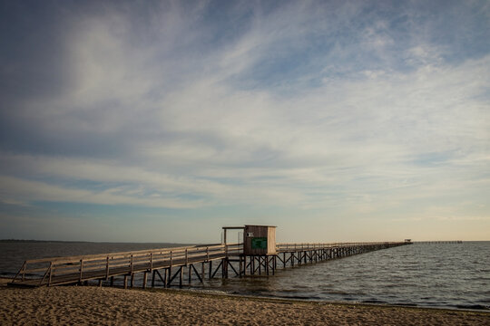 Laranjal pier in lagoa dos patos; Pelotas rio grande do sul brazil