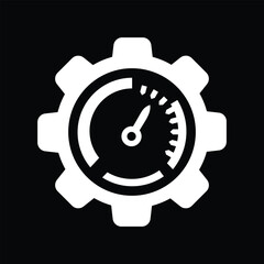 setting vector glyph flat icon