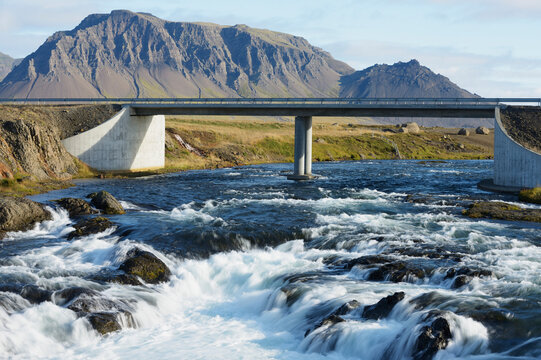 Bridge On Highway 54 Over The River Hitara; Snaefellsnes, West Iceland, Iceland