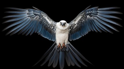 an image of a swallow-tailed kite with intricate wing patterns