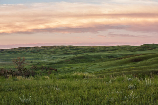 Sunrise In Grasslands National Park; Saskatchewan, Canada