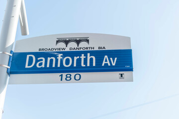 Danforth Avenue street name sign. © Eli