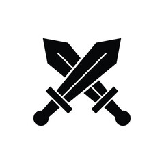 two swords icon vector swords crossed
