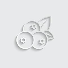 berry icon vector logo sign
