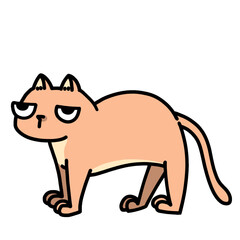 kawaii cat neko cartoon transparent background vector illustration