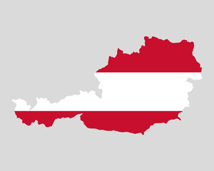 Naklejka premium State borders of country Austria. Austrian border. Austria map. Card silhouette. Banner, poster template. Independence Day.