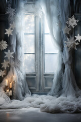 Silky fabric backdrop enhancing the ethereal beauty of a solitary snowflake’s structure 