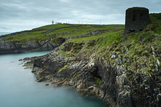 Galley Head Lighthouse In West Cork On The Wild Atlantic Way Coastal Route; County Cork, Ireland