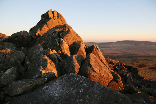 Atop The Preseli Mountains At Carn Meini, Origin Of The Blue Stones At Stonehenge; Pembrokeshire, Wales