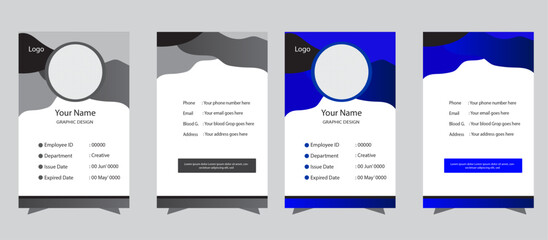set of banners, templates, card template, id card, id card design.