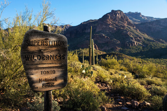 Superstition Mountains, Tonto National Forest; Arizona, United States Of America