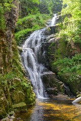 Kamienczyk Waterfall, Karkonosze mountain range in Polish Sudeten Mountains