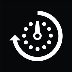 running time glyph icon vector. running time sign. isolated contour symbol white illustration