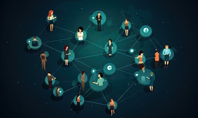 social network of people icon Generative AI