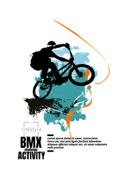 Active young person riding a bmx - 648273199