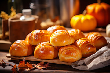 Potato rolls, fall season baking, Thanksgiving cooking