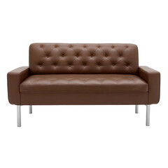 Fototapeta premium Tufted comfortable sofa come bed, sofa bed isolated on white transparent background