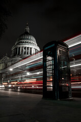 London, Light Trails at St. Paul's Cathedral