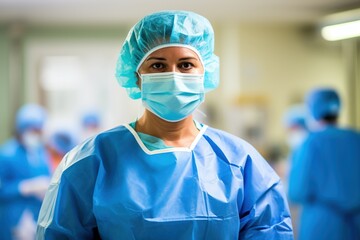 female doctor in operating theatre
