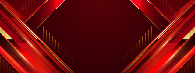 Red and Golden Background. Wedding invitation card with elegant and sophisticated design. Business conference banner with professional and modern look. Engagement invite card with romantic and