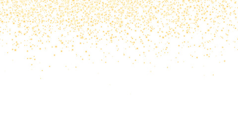 The dust sparks and golden stars shine with special light. Vector sparkles on a transparent background. . Stock royalty free vector illustration. PNG	