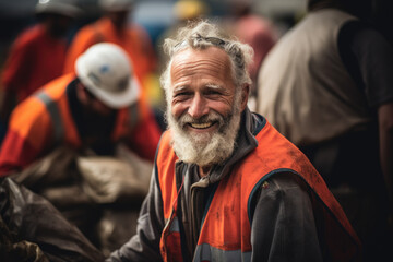Obraz premium Portrait of a volunteer engaged in community service, symbolizing the spirit of giving and compassion 