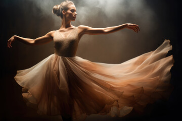 Ballet dancer in a captivating performance pose