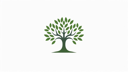 Obraz premium Sustainable Branding: Green Tree Logo for Environment