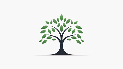Nature's Emblem: Minimalist Tree Logo for Eco Company