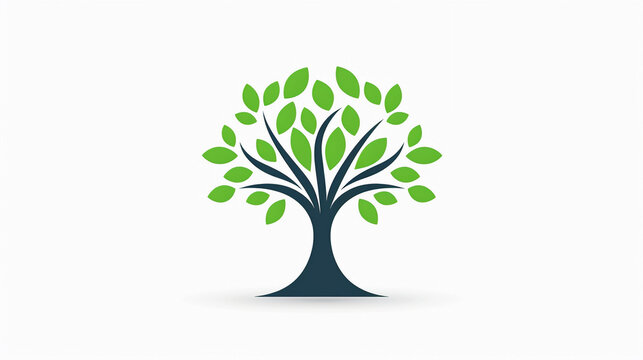 Symbol of Green Living: Minimalistic Tree Logo