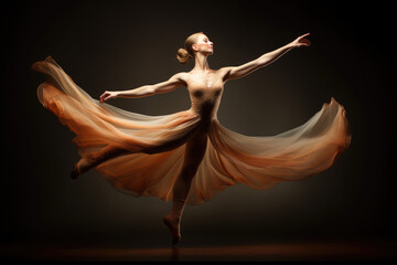 Ballet dancer in a captivating performance pose