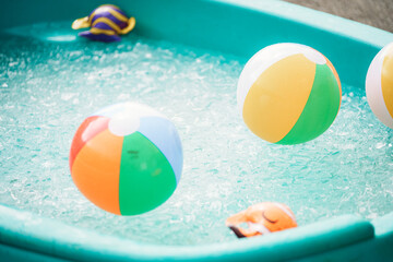 Obraz premium Beach Balls in a Pool of Ice 2