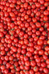 healthy food natural background of red fresh tomatoes