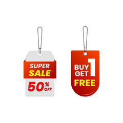 Promotion Super sale & Buy1 get1 labels best offers sticker