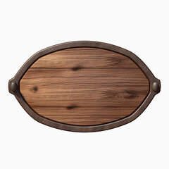 Wood board 3d isolated on white perfect for composition