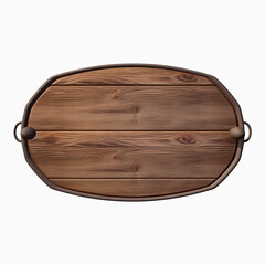 Wood board 3d isolated on white perfect for composition