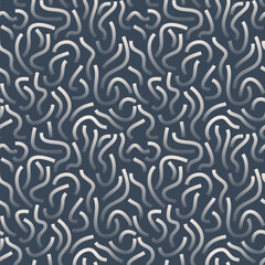 Fototapeta premium White gradient curved lines isolated on dark grey background. Transparent Bold Squiggles.